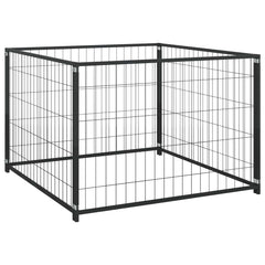 vidaXL Dog Kennel Black 300x100x70 cm Steel 3