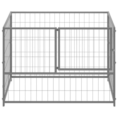 Dog Kennel Silver 100x100x70 cm Steel