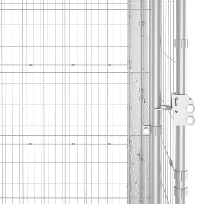 Outdoor Dog Kennel Galvanised Steel 110x220x180 cm