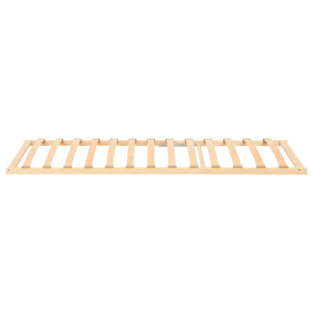 Slatted Bed Base Brown Solid Beech Wood