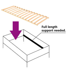 vidaXL Slatted Bed without Mattress Base with 13 Slats 70x200cm 6