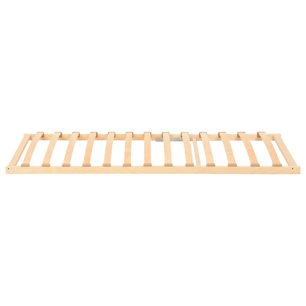Slatted Bed Base Brown Solid Beech Wood