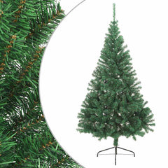vidaXL Artificial Half Christmas Tree with Stand Green 240 cm PVC 2