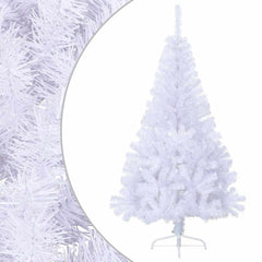 vidaXL Artificial Half Christmas Tree with Stand White 150 cm PVC 2