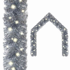 vidaXL Garland | Silver | PVC | 10 metres | Christmas Garland | Other 1