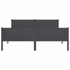vidaXL Bed Frame without Mattress Solid Pinewood Grey 160x200 cm 3