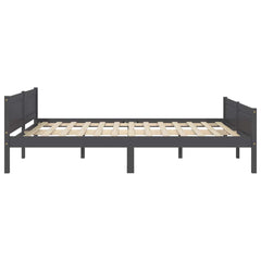 vidaXL Bed Frame without Mattress Solid Pinewood Grey 160x200 cm 4