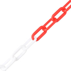 vidaXL Warning Chain Red and White 30 m Ø8 mm Plastic 2