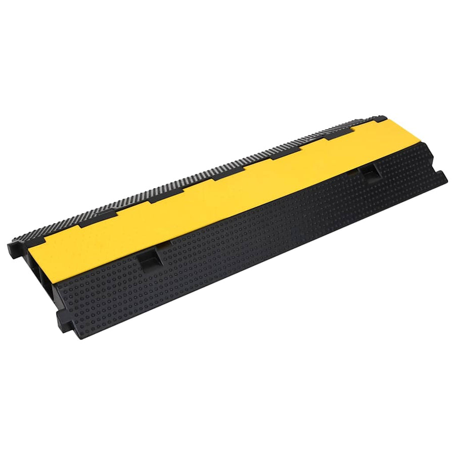 150967 vidaXL Cable Protector Ramp with 2 Channels 100 cm Rubber 1