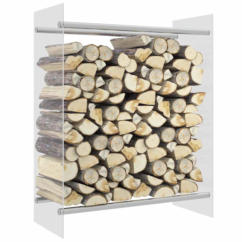 vidaXL Firewood Rack Transparent 80x35x100 cm Tempered Glass 1