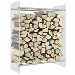 vidaXL Firewood Rack Transparent 80x35x100 cm Tempered Glass 1