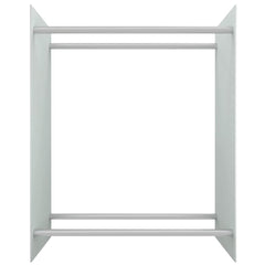 vidaXL Firewood Rack White 80x35x100 cm Tempered Glass 3