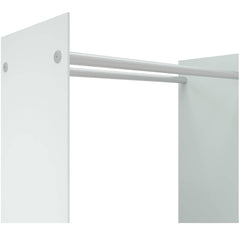 vidaXL Firewood Rack White 80x35x100 cm Tempered Glass 5