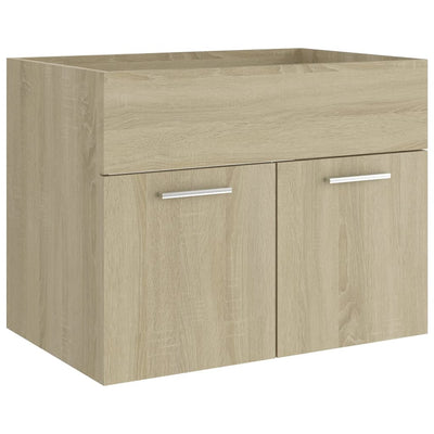 Sink Cabinet with Built-in Basin Sonoma Oak Engineered Wood