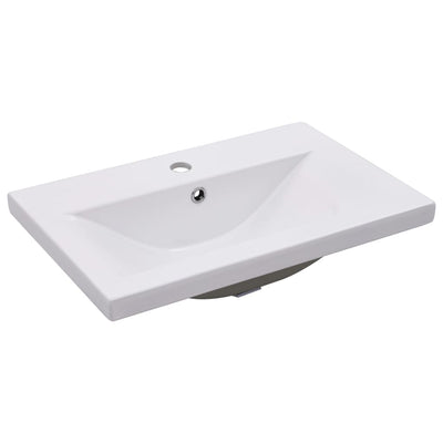 Sink Cabinet with Built-in Basin Concrete Grey Engineered Wood