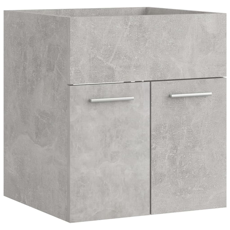 Bathroom Furniture Set Concrete Grey Engineered Wood