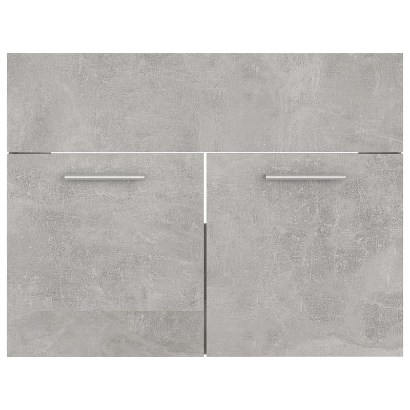 Bathroom Furniture Set Concrete Grey Engineered Wood