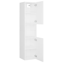 vidaXL Bathroom Furniture Set White Engineered Wood 4