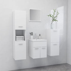 vidaXL Bathroom Furniture Set White Engineered Wood 1
