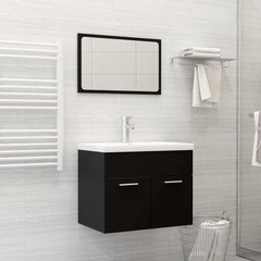 Bathroom Furniture Set Engineered Wood 60 x 38.5 x 46 cm Black