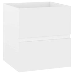 vidaXL Sink Cabinet with Built-in Basin White Engineered Wood 4