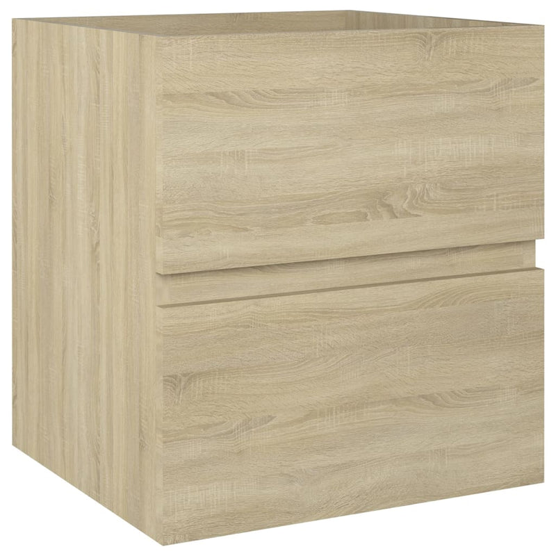 Sink Cabinet with Built-in Basin Sonoma Oak Engineered Wood