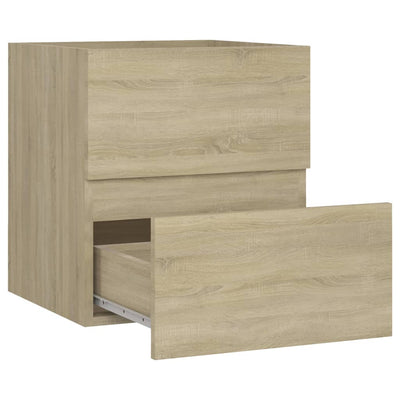 Bathroom Furniture Set Sonoma Oak Engineered Wood