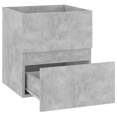 Bathroom Furniture Set Concrete Grey Engineered Wood