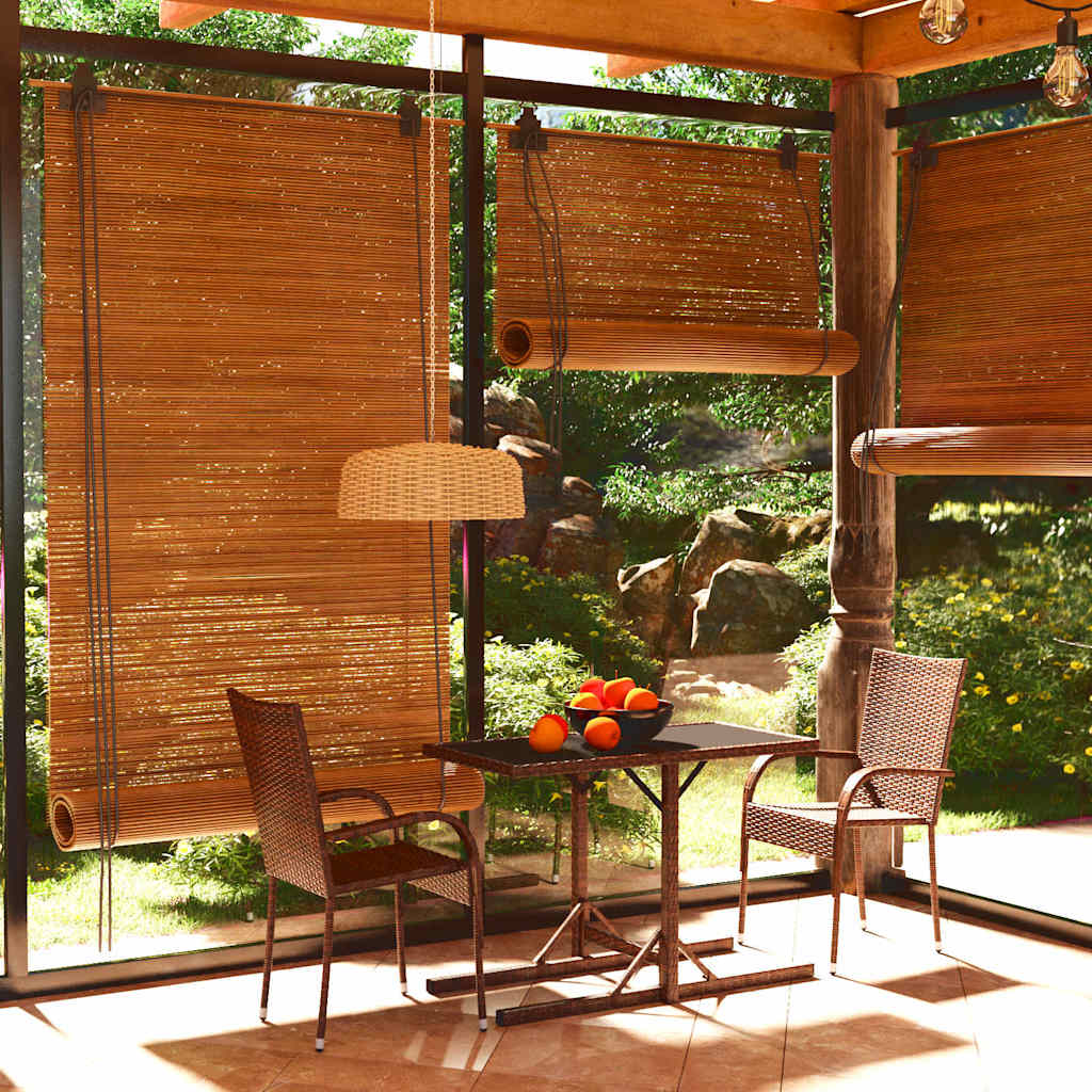vidaXL 3 Piece Garden Dining Set Brown 1