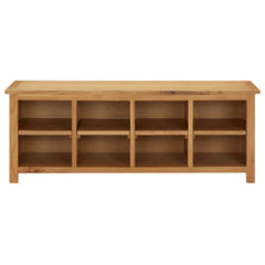vidaXL Shoe Rack 114x37x45 cm Solid Oak Wood 2