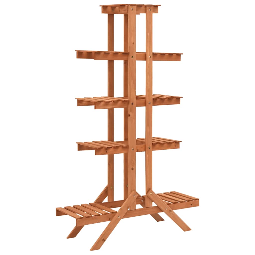 vidaXL Plant Stand | Orange | Solid Firwood | 83x25x132 cm | Stackable 1