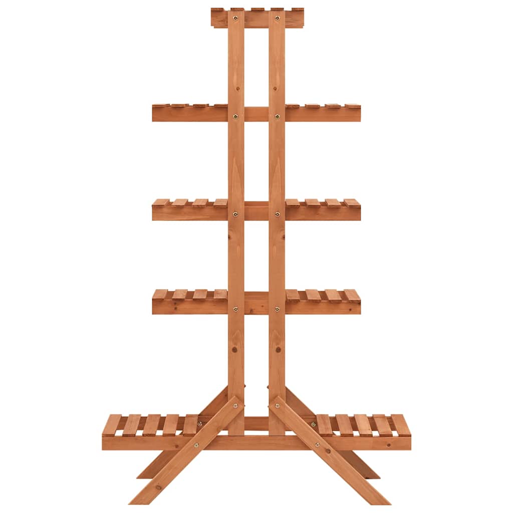 vidaXL Plant Stand | Orange | Solid Firwood | 83x25x132 cm | Stackable 2