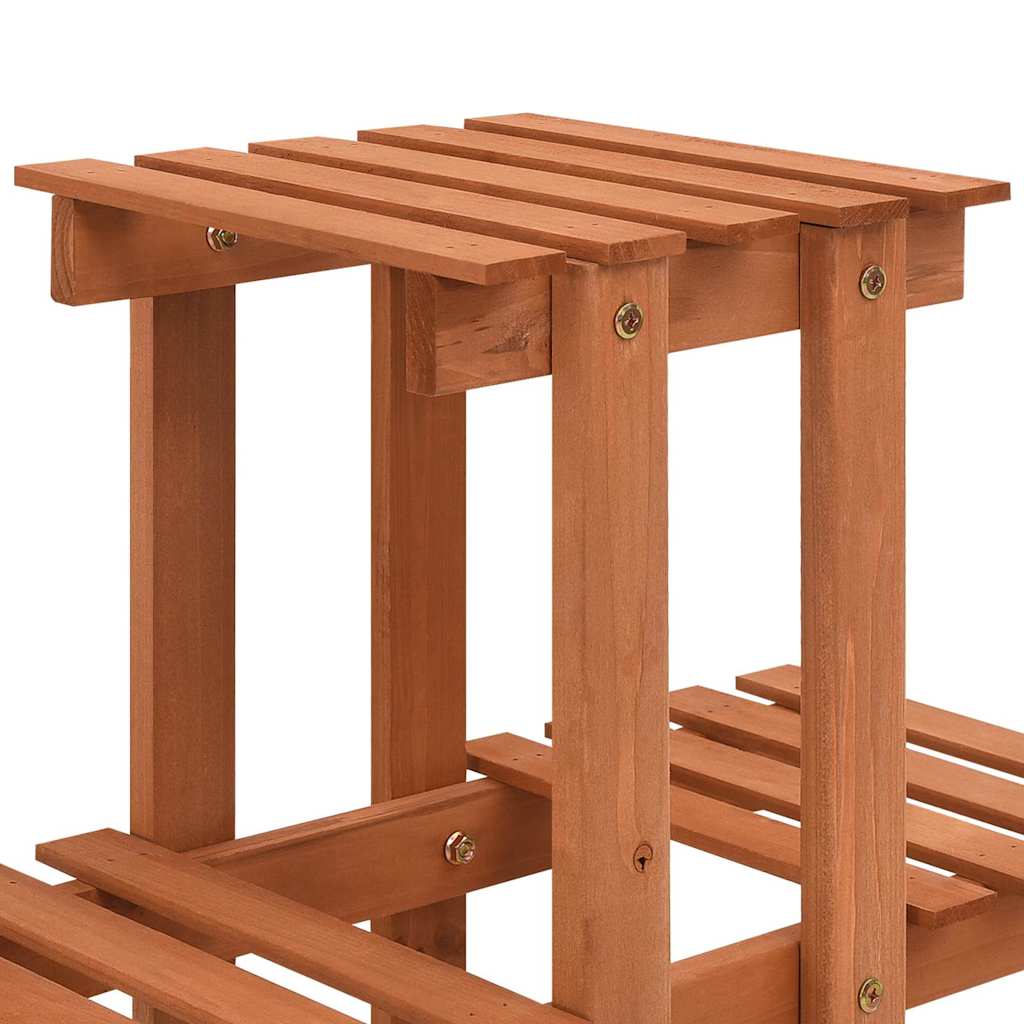 vidaXL Plant Stand | Orange | Solid Firwood | 83x25x132 cm | Stackable 4