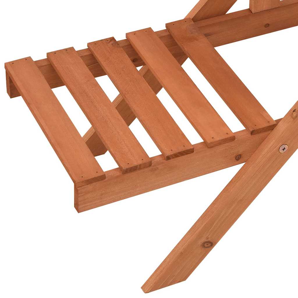 vidaXL Plant Stand | Orange | Solid Firwood | 83x25x132 cm | Stackable 5