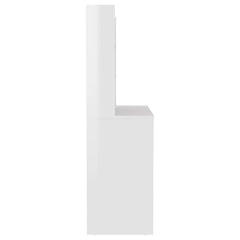 vidaXL Makeup Table with LED Lights 100x40x135 cm MDF Shining White 4