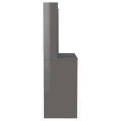 vidaXL Makeup Table with LED Lights 100x40x135 cm MDF Shining Grey 4