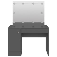 vidaXL Makeup Table with LED Lights 110x55x145 cm MDF Grey 3