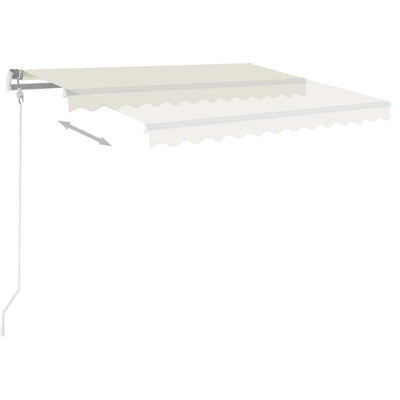 Manual Retractable Awning 350x250 cm Cream