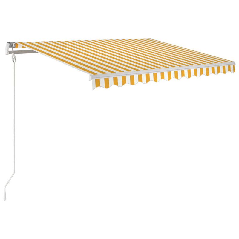 Manual Retractable Awning 350x250 cm Yellow and White