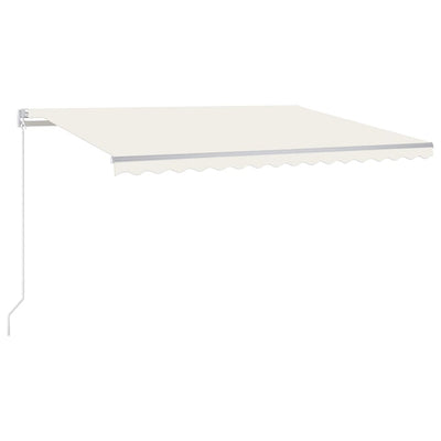 Manual Retractable Awning 450x300 cm Cream