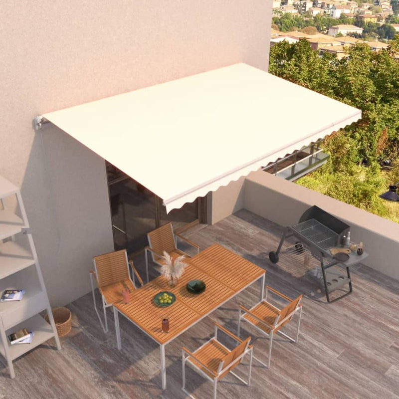 Manual Retractable Awning 500x300 cm Cream