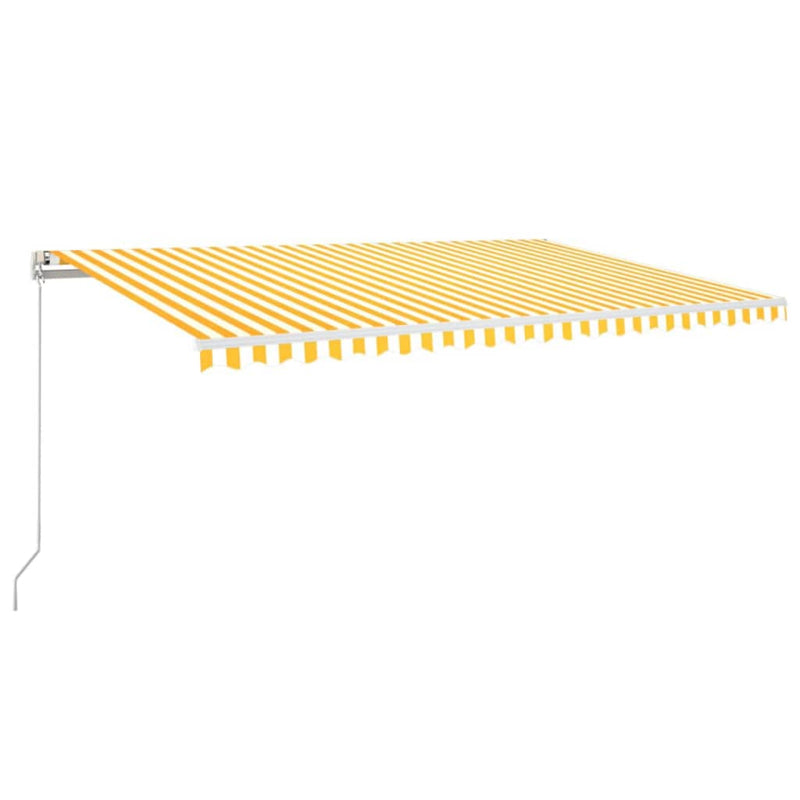 Manual Retractable Awning 500x300 cm Yellow and White