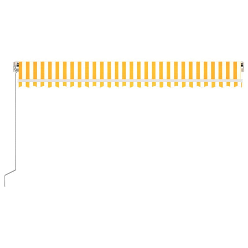 Manual Retractable Awning 500x300 cm Yellow and White