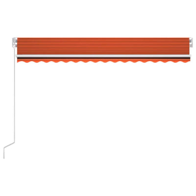 Manual Retractable Awning 400x350 cm Orange and Brown