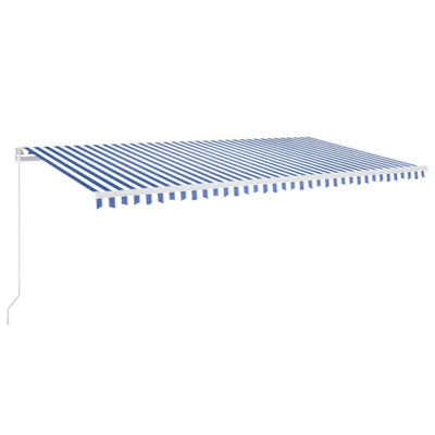 Manual Retractable Awning 600x350 cm Blue and White