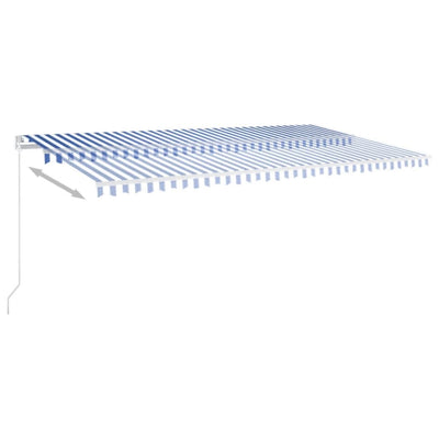 Manual Retractable Awning 600x350 cm Blue and White