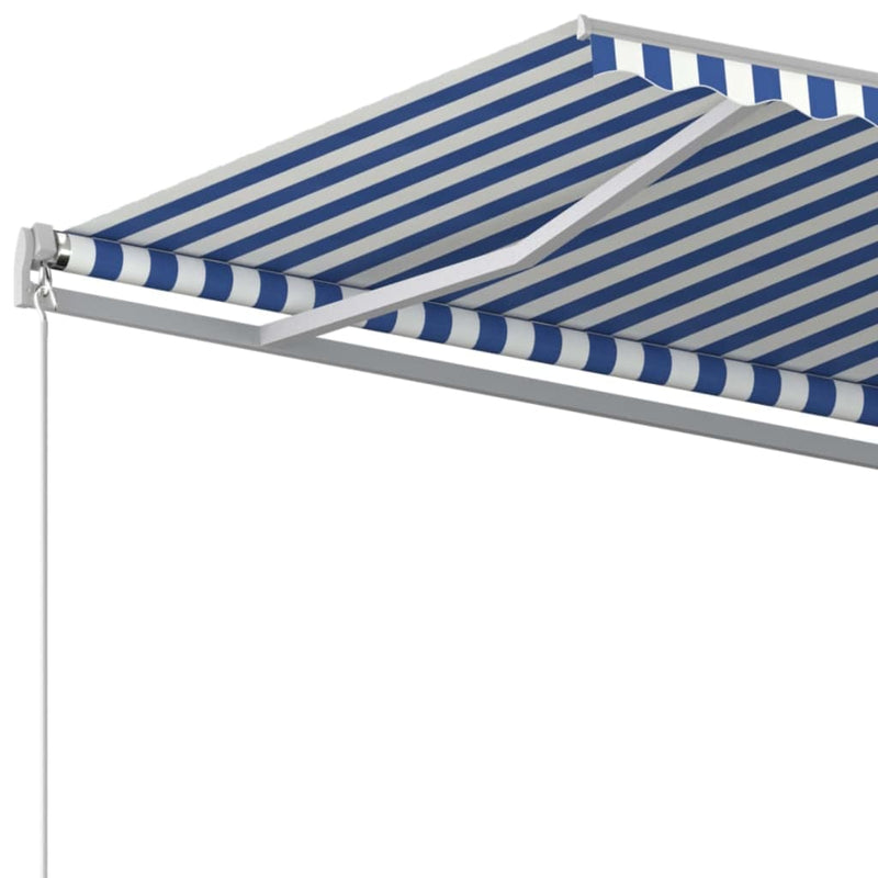 Manual Retractable Awning 600x350 cm Blue and White