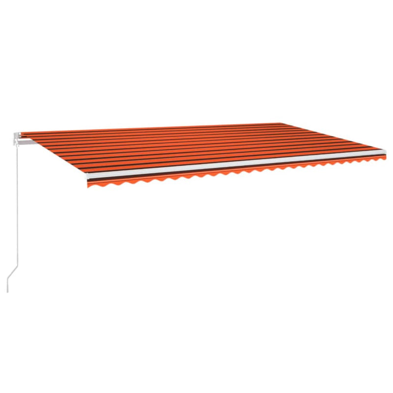 Manual Retractable Awning 600x350 cm Orange and Brown