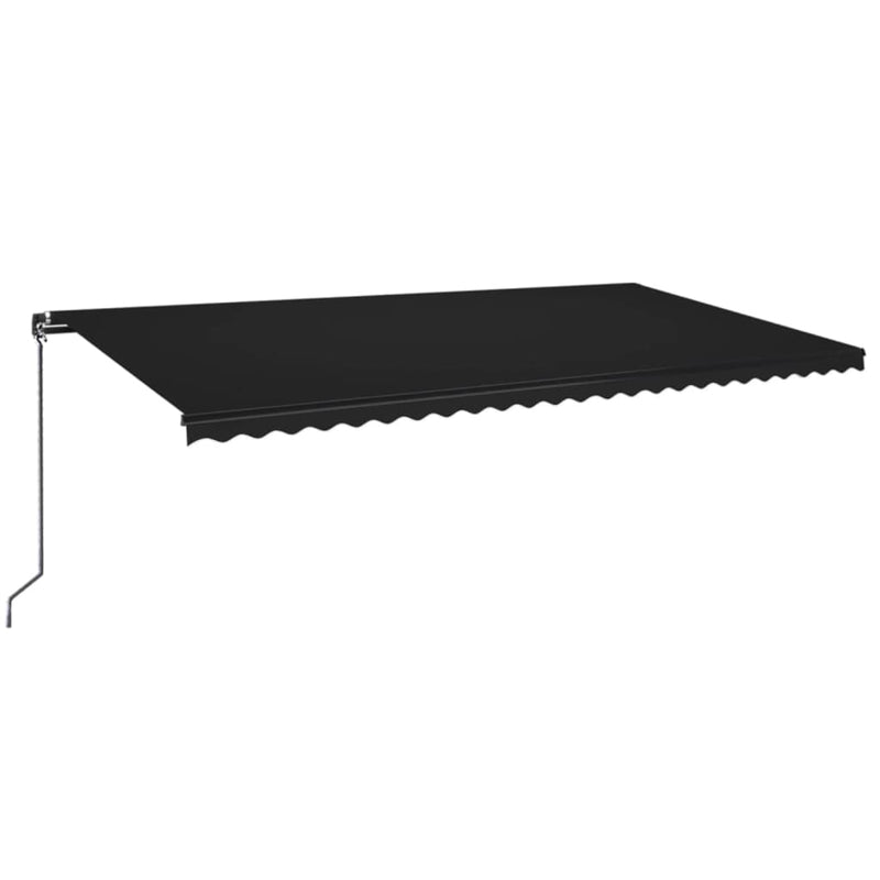 Manual Retractable Awning with LED 600x350 cm Anthracite