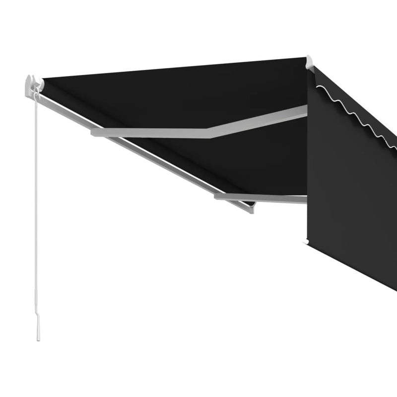 Manual Retractable Awning with Blind 3x2.5m Anthracite